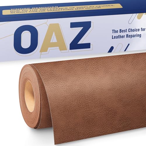 OAZ Leder Reparatur Patch, 40x80cm Lederflicken Selbstklebend Leder Reparatur Patch, für Möbel, Sofas, Autositze, Handtaschen, Jacken, Leder Renovierung, Retro Dunkelbraun von OAZ