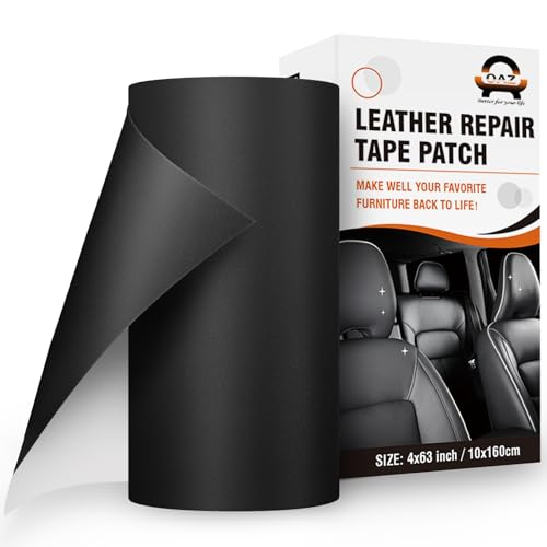 OAZ Leder Reparatur Patch, 10x160cm Lederflicken Selbstklebend Leder Reparatur Patch, für Möbel, Sofas, Autositze, Handtaschen, Jacken, Leder Renovierung, Schwarz von OAZ