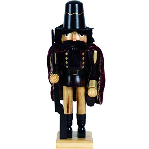 Nussknacker Holzfigur Musketier braun / 25 cm/Deko Figur Nussknacker Holz/handbemalt im Kunsthandwerks-Stil/weihnachtlich dekorieren von OBC-Kunsthandwerk