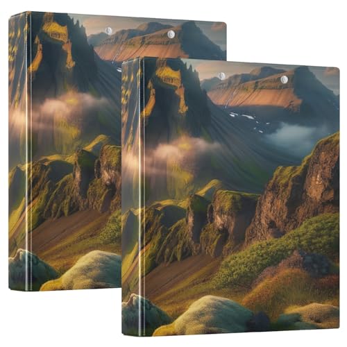 Icelandic Mountain Klemmbrett, Ordner mit drei Ringen, Ordner mit Profil, Klemmbrett, 2,5 cm, Organizer für Briefgröße (21,6 x 27,9 cm), 1 Packung von ODAWA