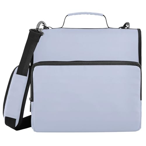 Ordner mit Reißverschluss, Periwinkle, Portfolio-Ordner mit gepolstertem Schultergurt, Griff, Ringbücher, Organizer-Tasche von ODAWA