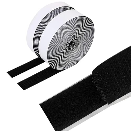 2Roll Klettband Selbstklebend 8mx2cm, Extra Stark Klett Klettband Doppelseitig, Klettverschluss Selbstklebend für Stoff, Selbstklebendes Klettband zum NäHen, Klett Selbstklebend Beidseitig von ODDerZZii