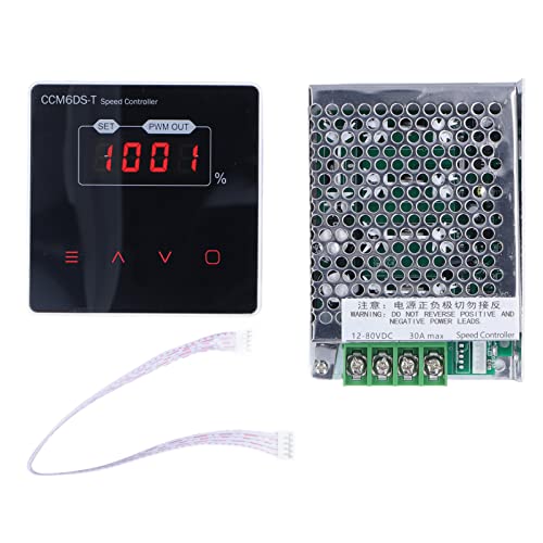 DIGITALER MOTORGESCHWINDIGKEITSREGLER AUS ALUMINIUMLEGIERUNG ZUR DIMMERSTEUERUNG DC 12V-80V 30A von ODJTTIG