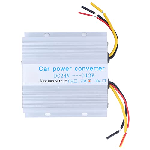 NIEDERSPANNUNGSKONVERTER VON 24 V AUF 12 V DC-SPANNUNGSREGLER AUS ALUMINIUMLEGIERUNG FÜR GPS-NAVIGATION 240 W 20 A von ODJTTIG