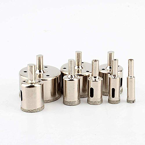 ODJTTIG 8pcs 10mm-50mm Diamond Coated marble Ceramic Tile Hole Saw Drill Bits set tool von ODJTTIG