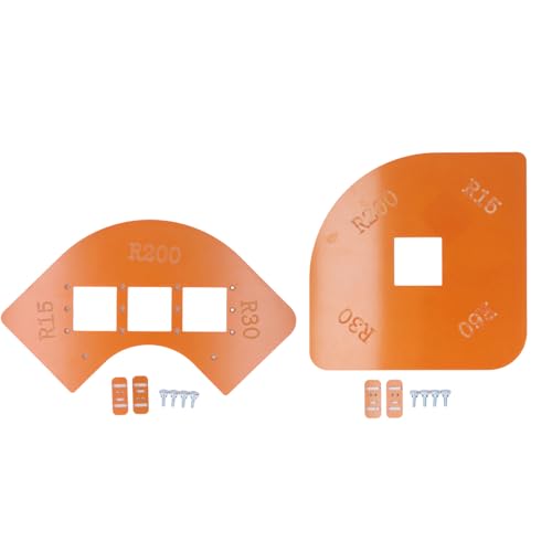 ODJTTIG2Pcs Radius Jig Router Templates Set Abgerundete Ecken Bit Holzbearbeitung Positionierungswerkzeug von ODJTTIG