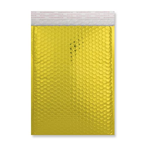 Versandtaschen, Metallic, Luftpolsterfolie, A4/C4, 324 x 230 mm, Gold, 10 Stück von ODL Packaging