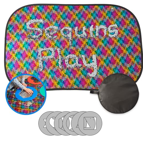 Autismus und Anti Stress Sensorik Spielzeug für Kinder mit Autismus und ADHS – das Sequin Fabric Sensory Board mit umklappbaren Pailletten für Autisten | Sensory Wall Matte aus Pailettenstoff von ODOXIA