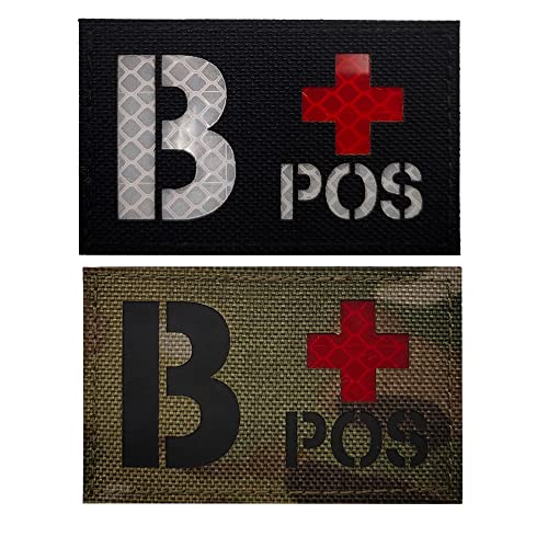 B Positive B POS B+ Blood Type Medical Infrarot Ir Reflektierende lasergeschnittene Patches Applikationen von ODSP