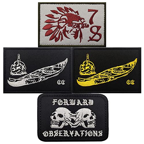 Front Line Beobachtung bestickte Applikation Patches, Expedition Kanu Lustige Stoff Nähen Applikation Patches, für Forward Emblem Tactical Combat Armband Abzeichen von ODSP