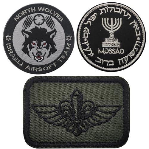 Israel Israelischer Terrorismus Mossad Nordwölfe Airsoft Team bestickte Applikation Patches Militär Moral Emblem Armband Abzeichen Stickerei Applikation Patch von ODSP