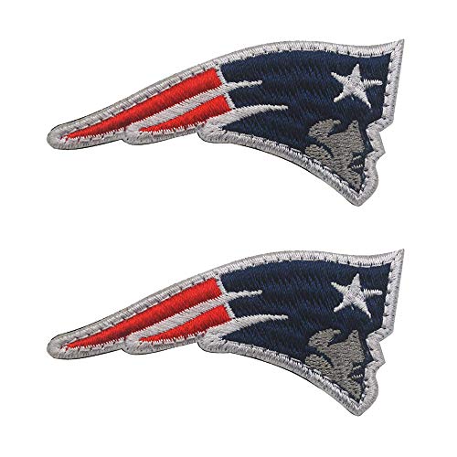 2 x New England Patriots bestickte NFL Patch Hook and Loop Fasteners Backing Patches Badge Emblem Sign Applique Tactical Military Moral Patch 7 x 3,5 cm von ODSS