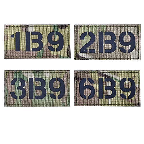 2er-Pack Infrarot-Rufschild-Reflektierender Aufnäher, 1B9, personalisierbares Emblem, Militär, taktische Flicken, Armband-Abzeichen für Kleidung, Zubehör, Rucksack (mehrfarbig) von ODSS