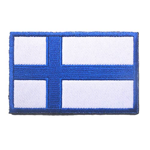 Aufnäher mit Finnland-Flagge, bestickt, zum Aufbügeln oder Aufnähen – Emblem, taktische Militärmoral, lustige Flicken, Abzeichen, Applikationen mit Klettverschluss, Rückseite von ODSS