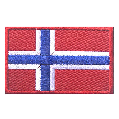 Aufnäher mit Norwegen-Flagge, bestickt, zum Aufbügeln oder Aufnähen, Motiv: taktische Militärmoral, lustige Flicken mit Verschluss und Klettverschluss von ODSS