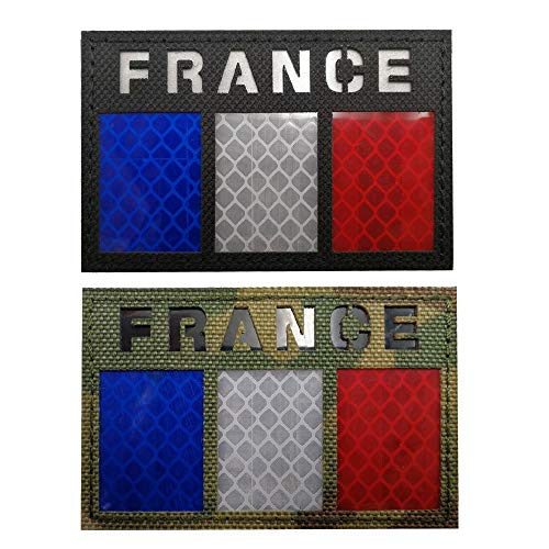 Aufnäher mit reflektierender Flagge in Frankreich, Militär, taktischer Moral-Aufnäher, Frankreich-Abzeichen, Emblem, Aufnäher zum Aufbügeln auf Kleidung, Rucksack, Zubehör mit Klettverschluss von ODSS