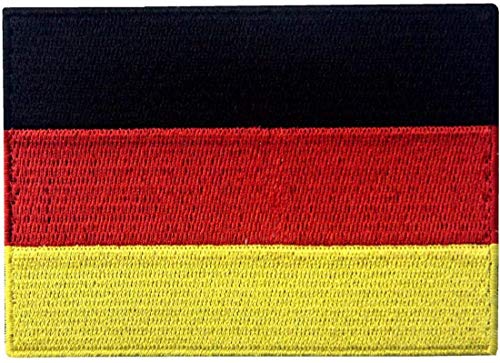 Deutschland Flagge Bestickter Aufnäher Emblem German Applique Iron On Sew On Patch für Mantel Jacke Hut Rucksack von ODSS