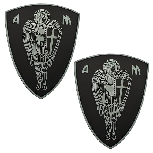 Erzengel St. Michael Saint Cross Schwert Schild Schutz 3D PVC Gummi Patches mit Verschluss Klettverschluss Rückseite Taktische Militär Moral Armband Emblem Abzeichen Dekorative Applikationen von ODSS