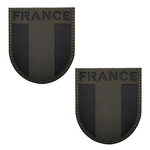 IR Infrarot Reflektierende Frankreich Schild Flagge Patches Französische Republik Flaggen Laser Cut Patch Hook and Loop Applikation Aufkleber Taktische Militär Moral Kampf Armband Emblem Abzeichen von ODSS