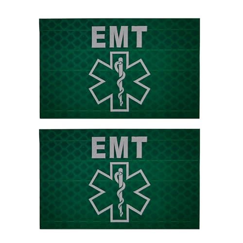 IR Infrarot reflektierend grün EMT mit Stern des Lebens Sanitäter Sanitäter Medizinische Patches Klettverschluss Applikation Aufkleber Taktische Militär Moral Kampf Armband Emblem Abzeichen von ODSS