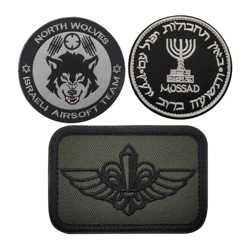 Israel Israelischer Terrorismus Mossad Nordwölfe Airsoft Team bestickte Applikation Patches Taktische Militär Moral Emblem Armband Abzeichen Stickerei Applikation Patch von ODSS