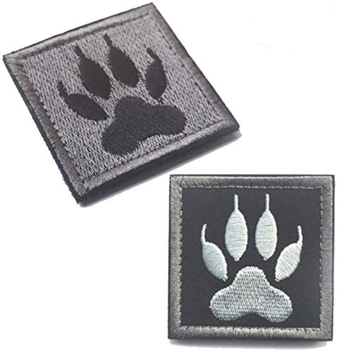 K9 Paw Handler Kralle K9 Dogs Tracker of War Swat Moral Armee Gear Fastener Patch bestickt Haken Schlaufe Rückseite Taktische Badge Swat für Service Tier Weste (2 Stück) von ODSS