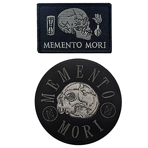 Memento Mori Applique Remember Death Embroidered Appliqué Patches Tactical Military Moral Appliques von ODSS