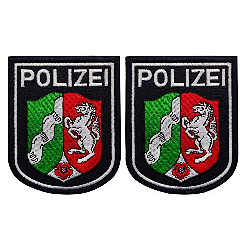 Polizei-Aufnäher, bestickt, Deutschland-Flagge, Bundespolizei, Milltar, taktische Moral-Abzeichen, Applikationen – Klettverschluss auf der Rückseite (d) von ODSS