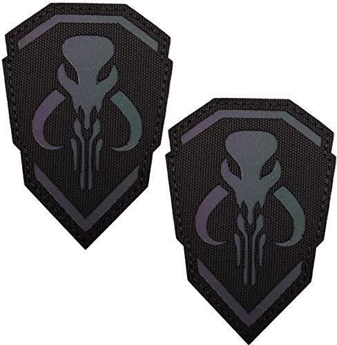 Reflektierender Mythosaurier-Aufnäher – IR Infrarot Tactical Military Moral Emblem Patches mit Klettverschluss Rückseite 9,5 x 6,5 cm, 6 Stück von ODSS