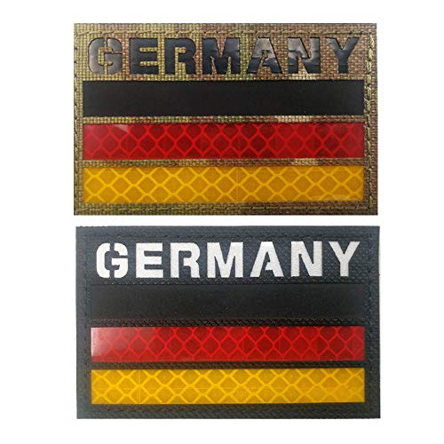 Reflektierendes Deutschland Taktisches gesticktes Flaggen-Patch Glühendes & charmantes Emblem Deutschland Applique Eisen auf Aufnähen Patch von ODSS