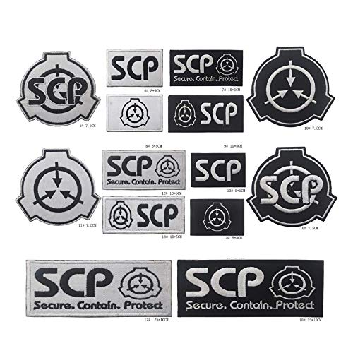 SCP Containment Procedures Foundation Secure Contain Protect Tactical Hook Patch Badges Emblem Applique Hook Patches für Kleidung Rucksack Zubehör (mehrfarbig) von ODSS