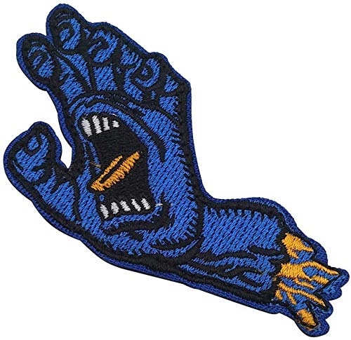 Santa Cruz Screaming Hand Skateboard Custom Personalisierte bestickte Morale Patches mit Klettverschluss Rückseite für Uniform, Arbeitshemd, Hut 8,5 x 5,4 cm (Farbe 1) von ODSS