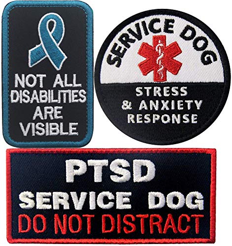 Service Dog PTBS nicht ablenken, nicht alle Behinderungen sind sichtbar, Stress Stress Angst Reaktionswesten/Geschirre Emblem Gestickter Patch von ODSS