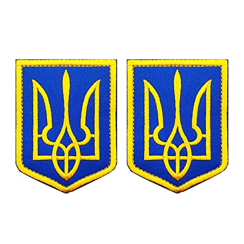 Ukraine Armee mit Dreizack Ukrainische Flagge bestickte Applikation Patches DIY Tactical Military Moral Emblem Armband Abzeichen Dekorative Patch Applikationen von ODSS