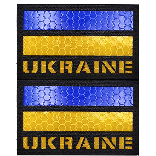 Ukraine-Flagge, IR-Infrarot-reflektierender Aufnäher, Applikationen, ukrainisch, DIY, taktisches Militär, Moral-Emblem, Armband, Abzeichen, dekorative Aufnäher (Farbe 1) von ODSS