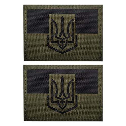 Ukraine Flagge Patches Infrarot IR Reflektierendes Schulterarmband Ukrainian DIY Tactical Military Moral Abzeichen Aufnähen Applikation von ODSS