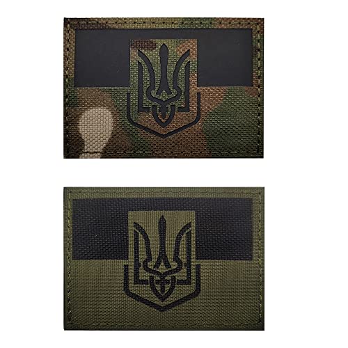 Ukraine Flagge Patches Infrarot IR Reflektierendes Schulterarmband Ukrainian DIY Tactical Military Moral Abzeichen Aufnähen Applikation von ODSS