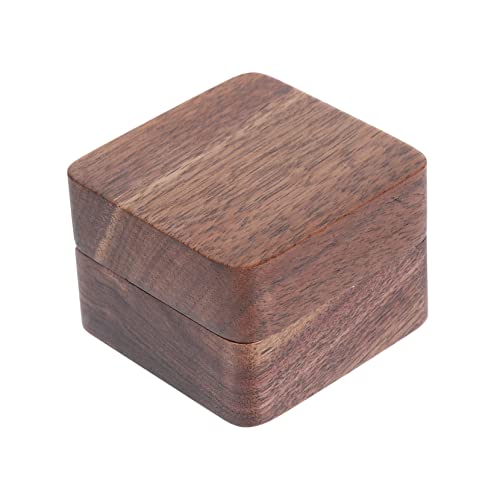 ODUHBFE 2 Stück Box Holz Schmuckschatulle Schmuck Organizer Box Holzringe für Männer Holz Organizer Box Antike Vintage Ringschatulle Holz Trägerbox Holz Ringschatulle für Hochze von ODUHBFE