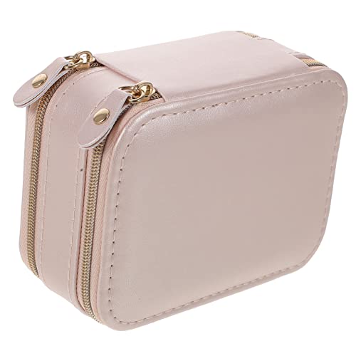 ODUHBFE Box Halskette Schmuckschatulle Ring Schmuckschatulle Ring Organizer Box Reise Schmuck Organizer Ohrring Box Organizer Make-Up Zug Tasche Reise Schmuck Fall Tragbare Klei von ODUHBFE