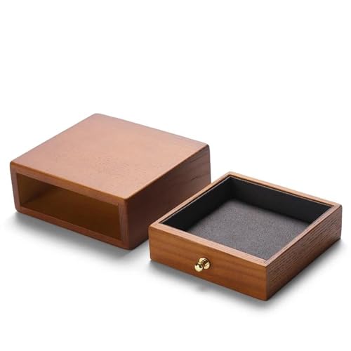 ODUHBFE Ringbox aus Massivholz, Aufbewahrungsbox für Ringe, Halsketten, Ohrringe, Armbänder, Anhänger, Schmuck-Organizer, Etui, Damen, Schmuck-Sammelbox, Ringboxen für Schmuck von ODUHBFE