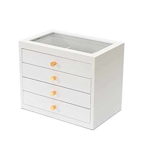 ODUHBFE Schmuckschatulle, Organizer, Holz, Schmuckaufbewahrungsbox, Damen, Retro-Schmuckschatulle, Aufbewahrungsbox, Ohrstecker-Schmuckschatulle, Schmuck-Organizer, klein von ODUHBFE