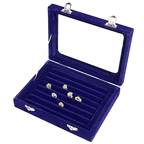 ODUHBFE Schmuckschatulle, kompatibel mit Ringen, Ohrsteckern, Schmuckaufbewahrungsbox, Organizer mit Deckel, Schmuckschatulle von ODUHBFE