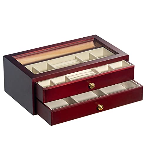 ODUHBFE Schmuckschatulle-Organizer Schmuckschatulle Aufbewahrungsbox aus Holz einfache mehrschichtige Schmuckaufbewahrungsbox Schmuck-Organizer klein von ODUHBFE