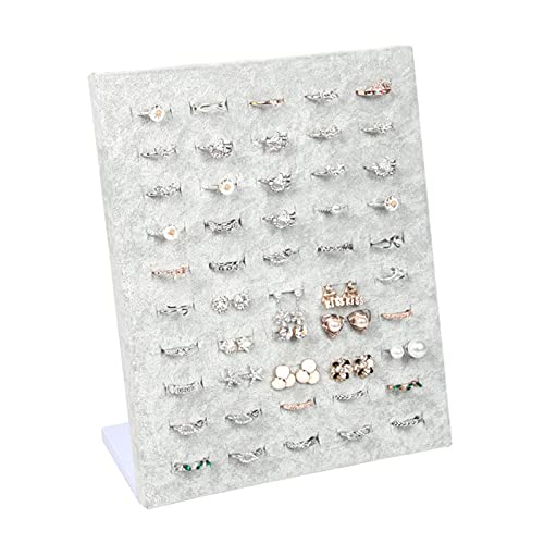 ODUHBFE Schmucktürme, Ringständer aus Samt für die Aufbewahrung von 50 Ringen, Schmuckdisplay, Wand-Schmuck-Organizer, Schmuckschatullen von ODUHBFE