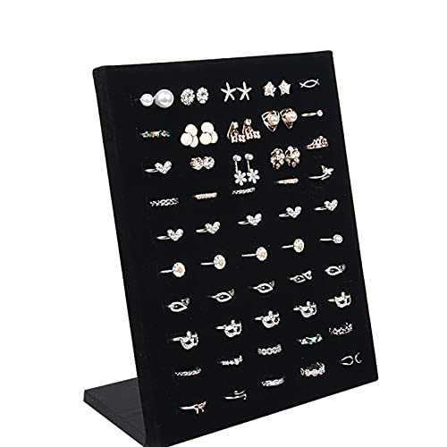 ODUHBFE Schmucktürme, Ringständer aus Samt für die Aufbewahrung von 50 Ringen, Schmuckdisplay, Wand-Schmuck-Organizer, Schmuckschatullen von ODUHBFE