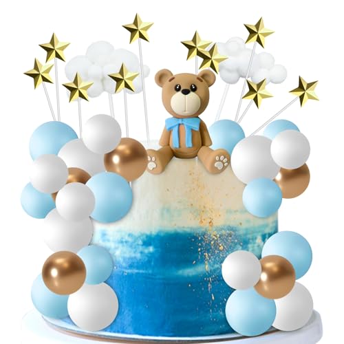 OEEYYT 38 Stück Bär Tortendeko Baby Shower Deko Tortendeko Geburtstag Cake Topper Kuchen Deko für Hochzeit Baby Shower Party von OEEYYT