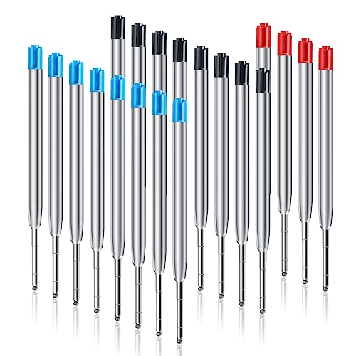 OFFCUP Kugelschreiberminen Metall, 20pcs Großraumminen Metall Ersatzminen, Kugelschreiber Minen Kompatible Parker Kugelschreiber Ersatzminen für das G2-Format, Ballpoint Pen Refills 1,0mm Strichstärke von OFFCUP