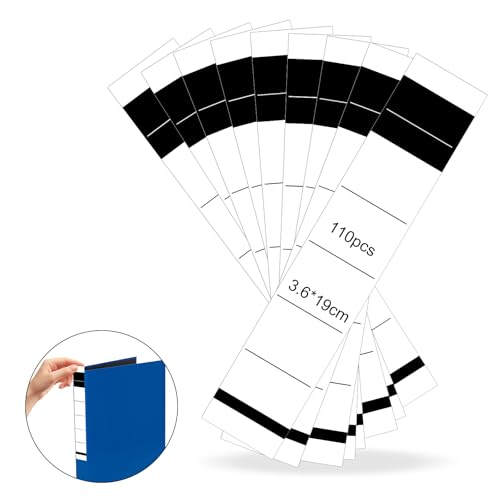 OFFCUP Ordneretiketten, 110 Stück Ordner Etiketten, Ordnerrücken Aufkleber für Schmale Ordner, Aufkleber für Ordnerrücken, Ordner Rückenschilder, Ordnerrücken Selbstklebend 3,6x19cm von OFFCUP