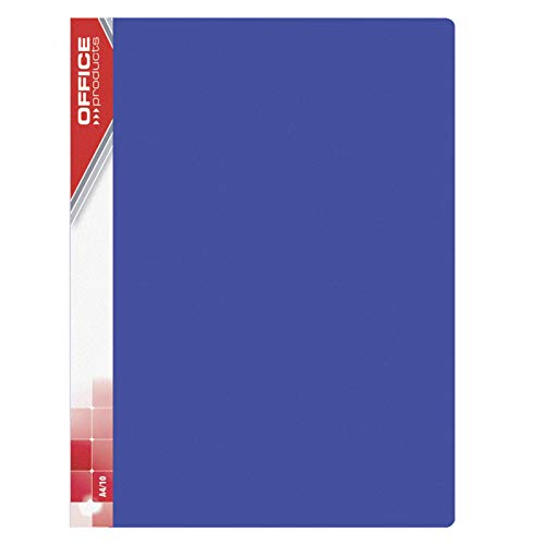 OFFICE PRODUCTS 21121011-01 Sichtmappe PP, A4, 520µ, 10 Prospekthüllen, blau von OFFICER PRODUCTS