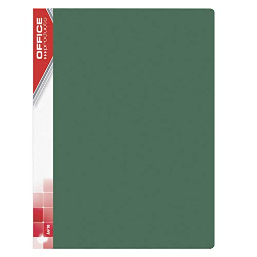 OFFICE PRODUCTS 21121011-02 Sichtmappe PP, A4, 520µ, 10 Prospekthüllen, grün von OFFICER PRODUCTS